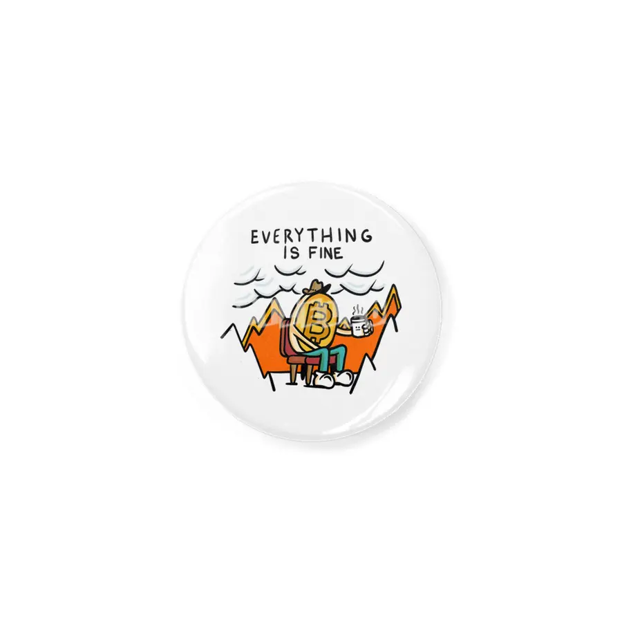 Everything is Fine - Bitcoin Volatility Cartoon in Flames Açacak