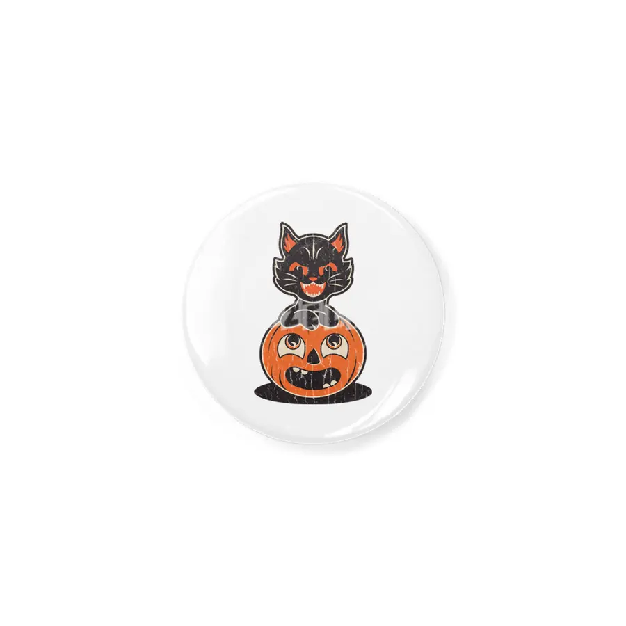 Retro Halloween Cat and Pumpkin Açacak