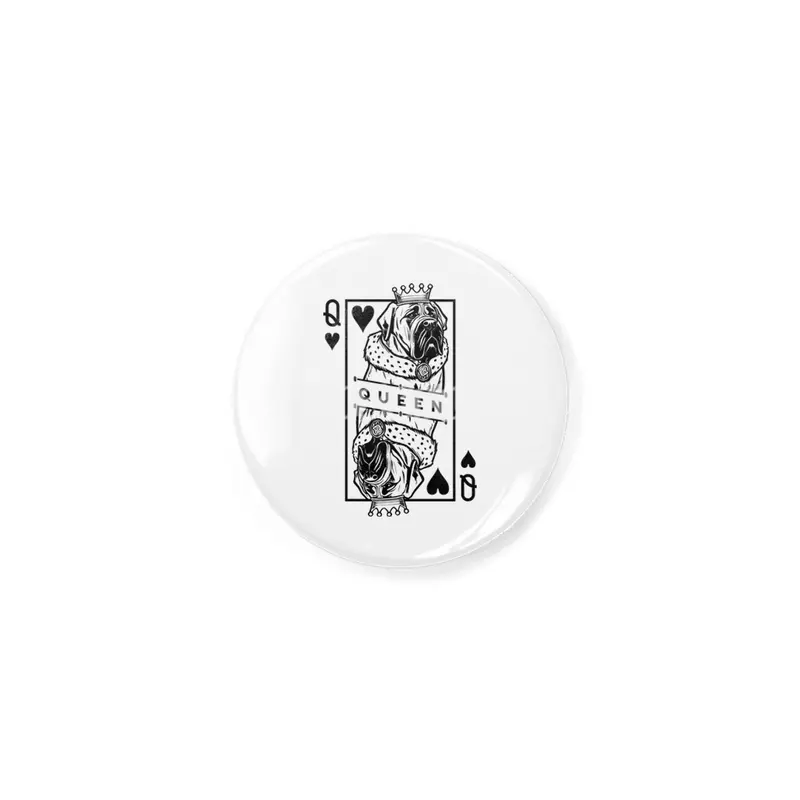 English Mastiff Queen Of Hearts Dog Playing Card Pop Art Açacak