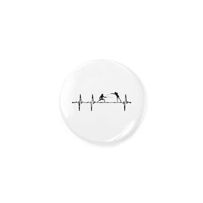 Fencing Swordsmanship Duel Heartbeat ECG Style Bv Açacak