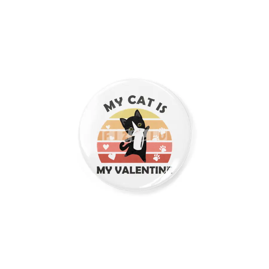 My Cat Is My Valentine Cats Black Heart Vintage Açacak