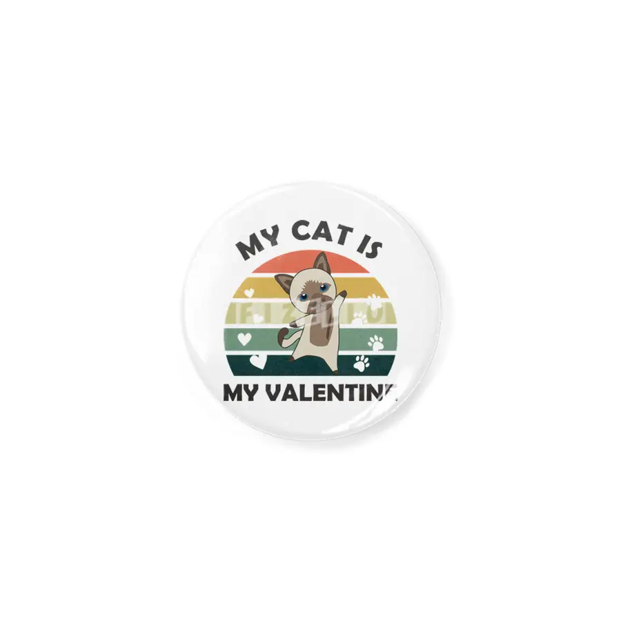 My Cat Is My Valentine Cats Vintage Siamese Cat Açacak