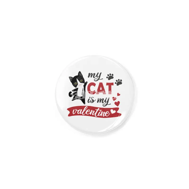 My Cat Is My Valentine Cute Black Cats Heart Açacak