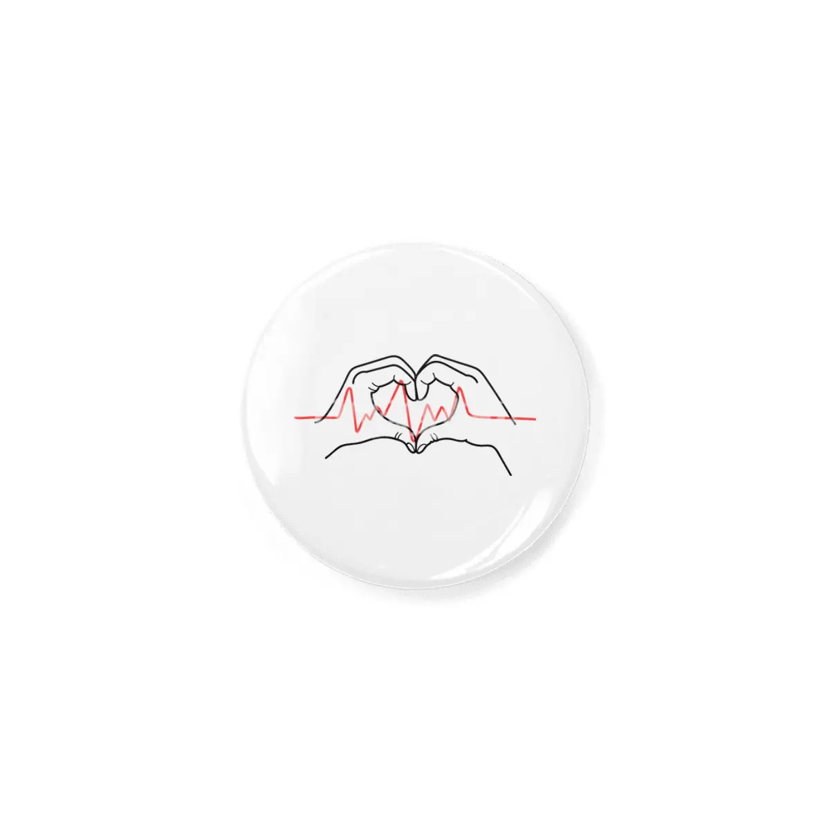 Heartbeat Design: Two Hands Forming a Heart with Fingers Açacak