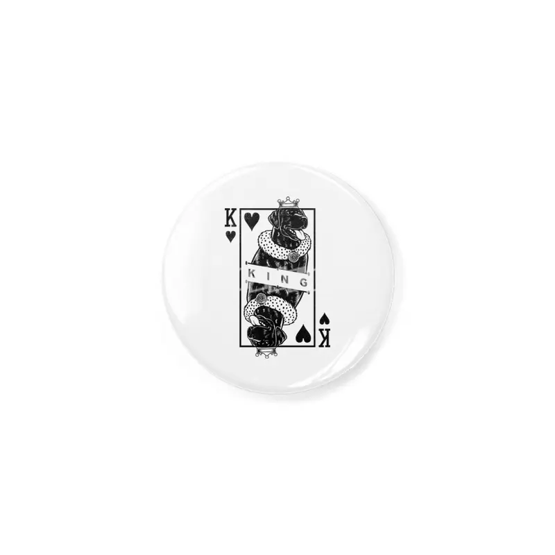 Black Labrador Retriever King Of Hearts Funny Dog Pop Art Açacak