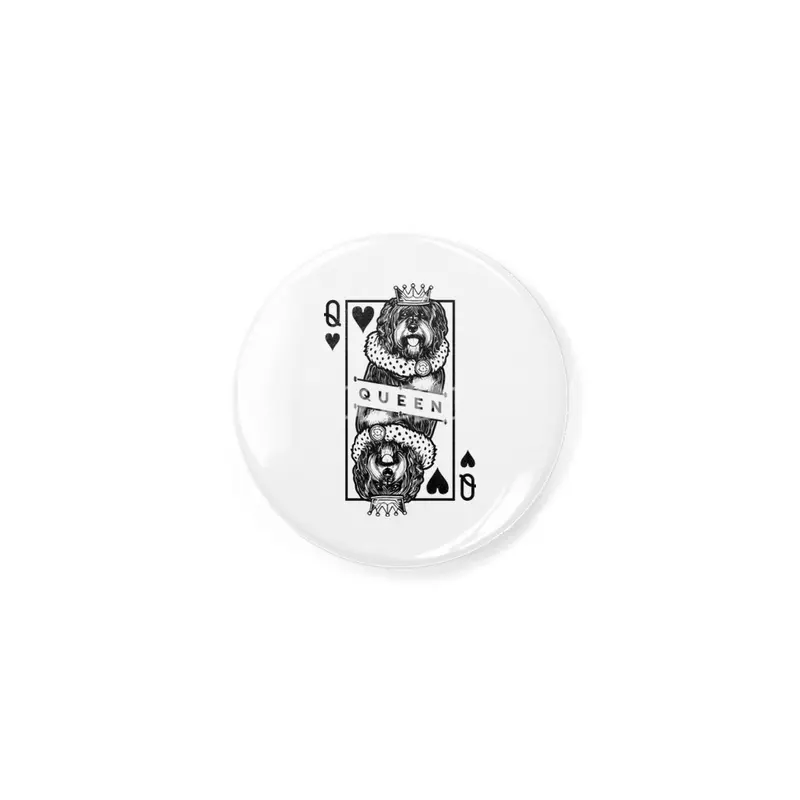 Portuguese Water Dog Queen Of Hearts Playing Card Pop Art Açacak