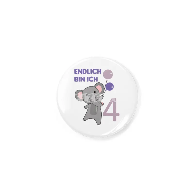 Elephant 4th Birthday For Kids 4 Years Old Purple Açacak