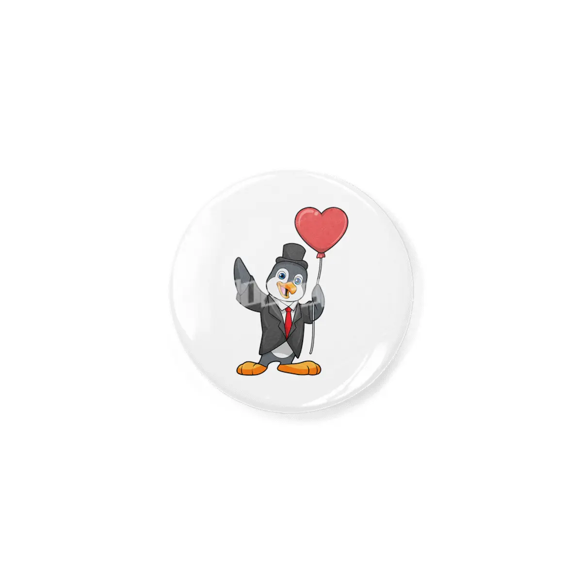 Penguin as Groom with Heart Ballon Açacak