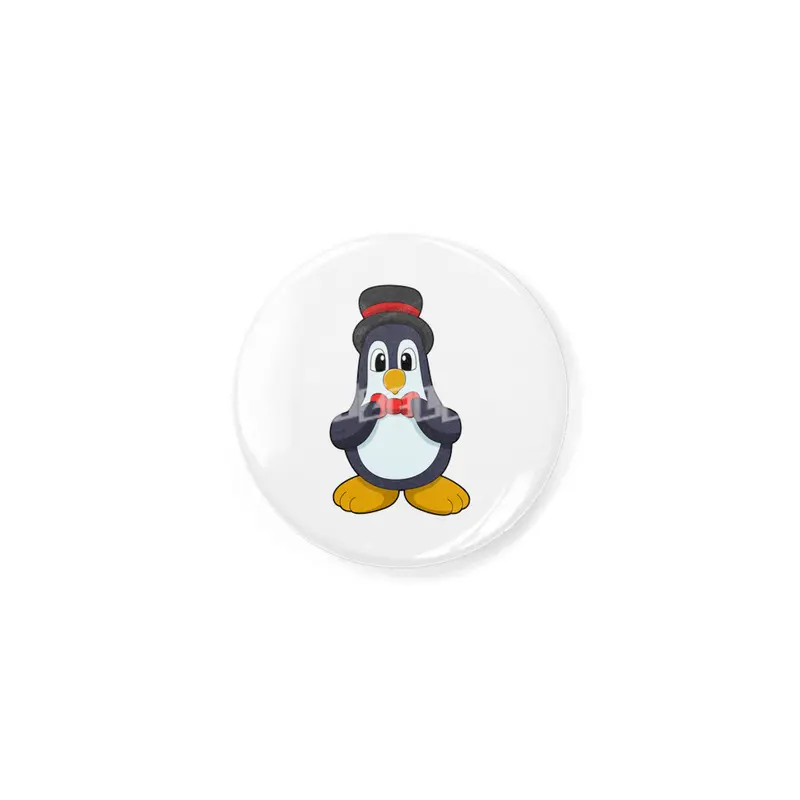 Penguin as Groom with Ribbon & Hat Açacak