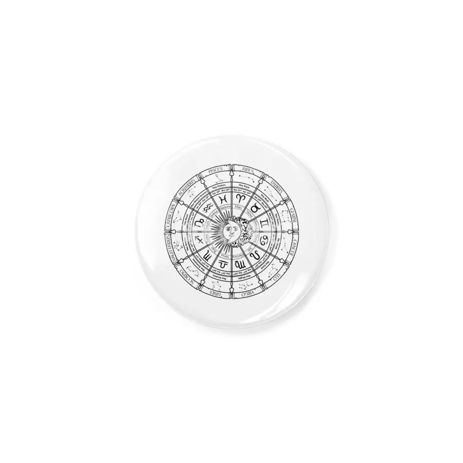 Astrology Wheel - Black Lettering Açacak