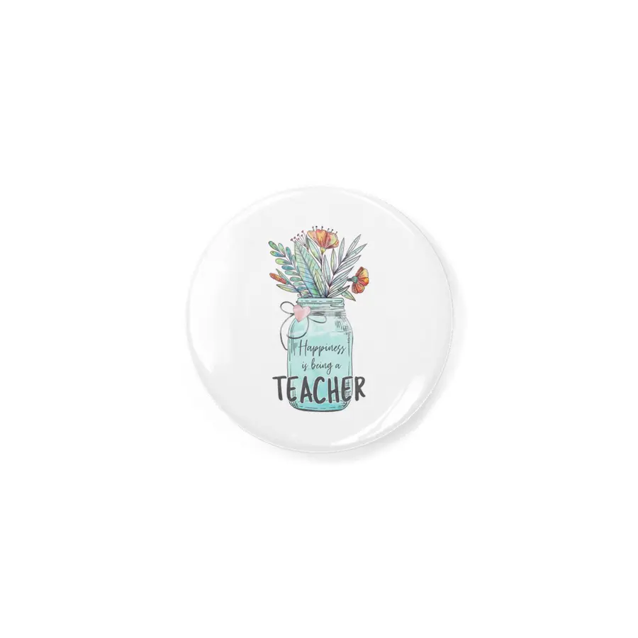 Happiness is being a Teacher - Mason Jar Flowers Açacak