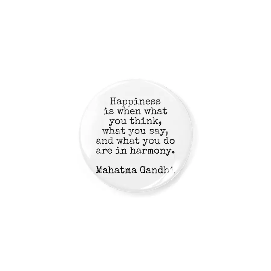 Happiness is harmony Mahatma Gandhi vintage typewriter quote Açacak
