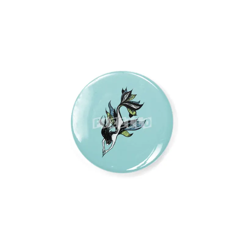 Beautiful Mermaid Drawn Tattoo Style In Blue Green Açacak
