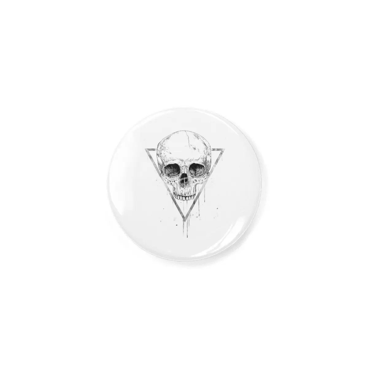 Skull in a triangle (bw) Açacak