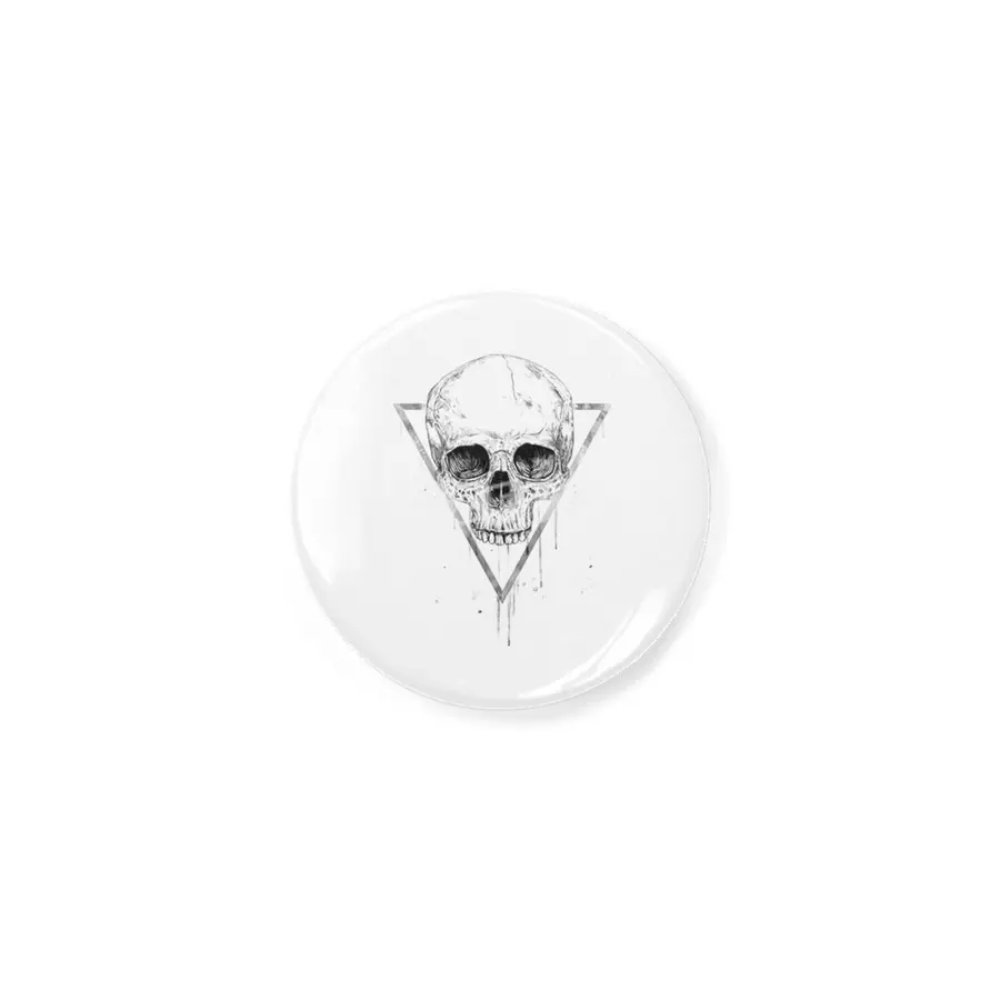 Skull in a triangle (bw) Açacak