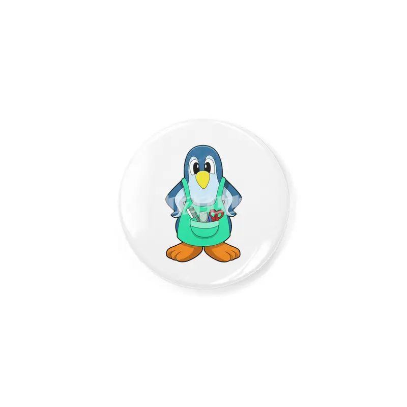 Penguin as Hairdresser with Scissors & Razor Açacak