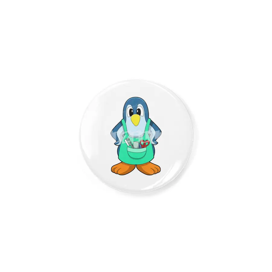 Penguin as Hairdresser with Scissors & Razor Açacak
