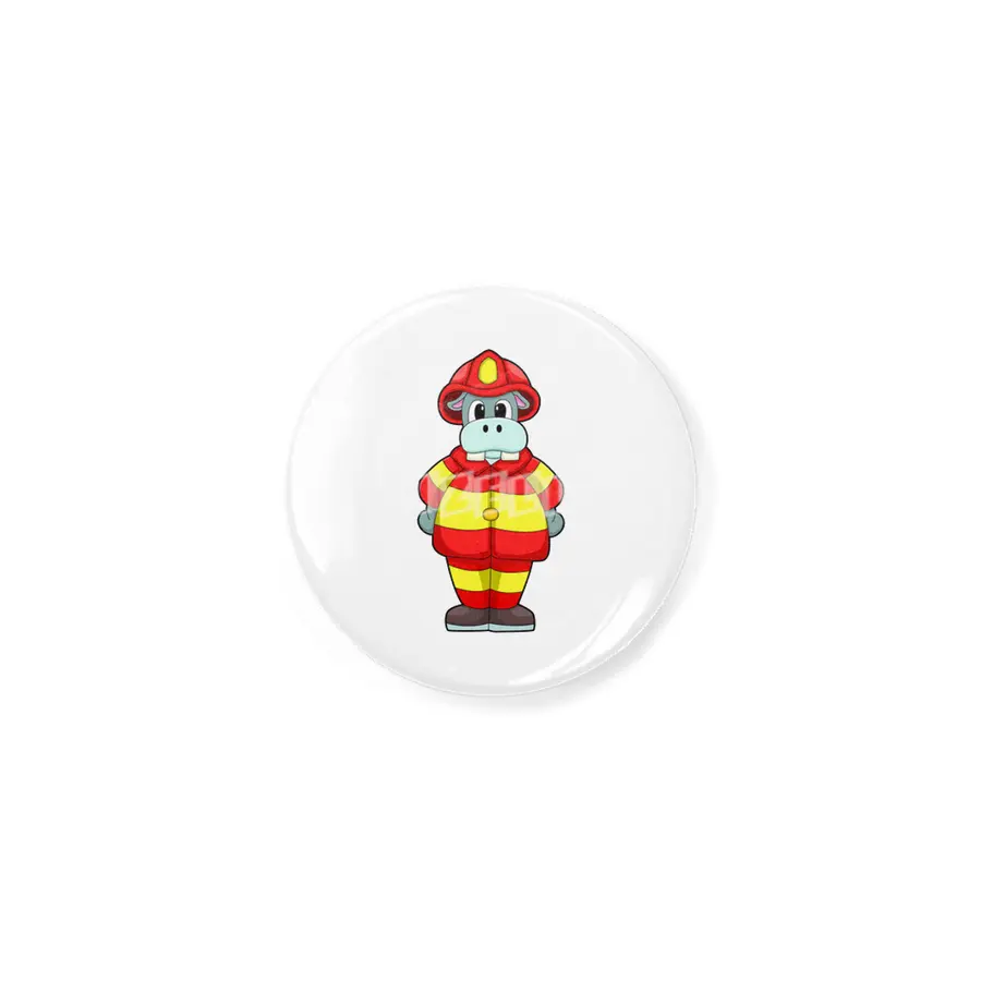 Hippo as Firefighter at Fire department with Hat Açacak