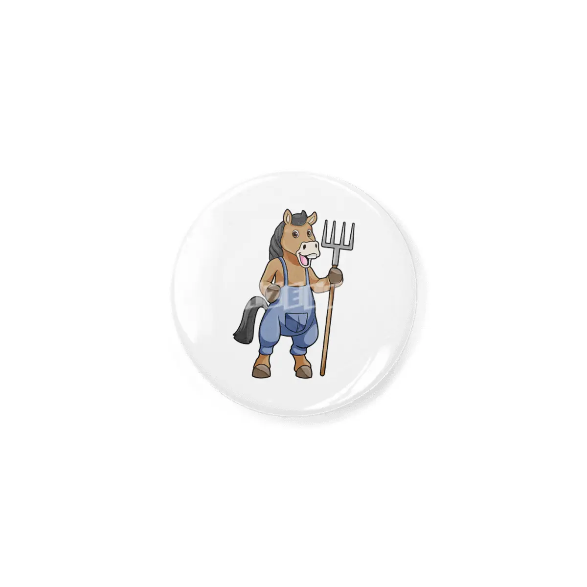 Horse as Farmer with Rake Açacak