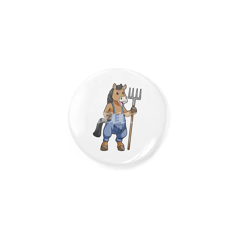 Horse as Farmer with Rake Açacak