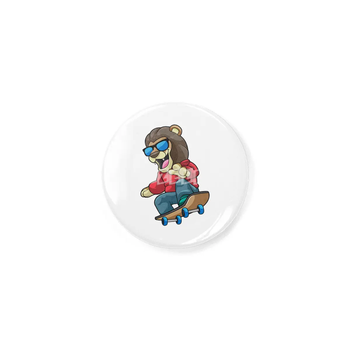 Lion as Skater with Skateboard Açacak