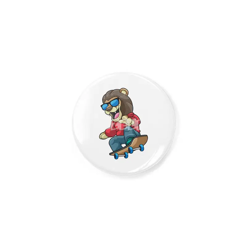 Lion as Skater with Skateboard Açacak