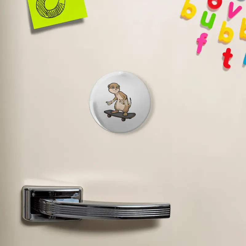 Meerkat as Skater with Skateboard Açacak