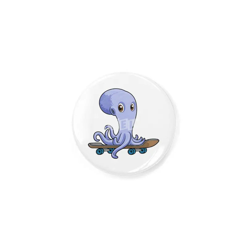 Octopus as Skater with Skateboard Açacak