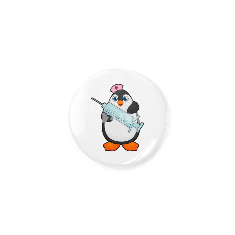 Penguin as Nurse at Vaccination with Syringe Açacak