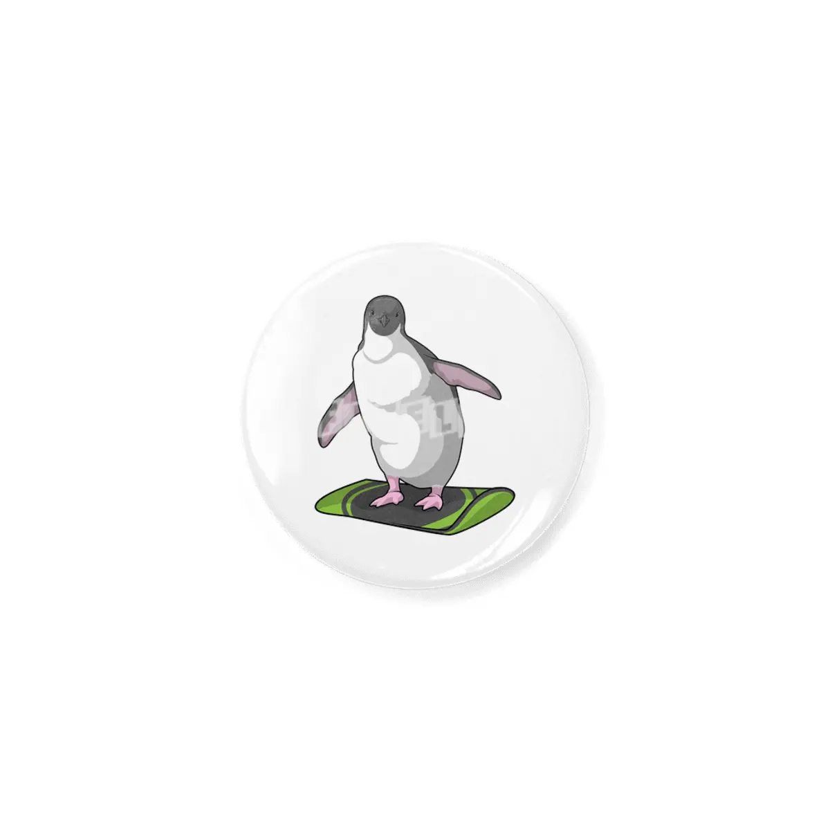 Penguin as Snowboarder with Snowboard Açacak
