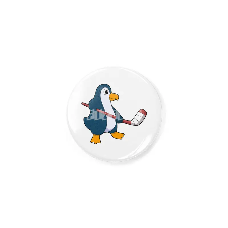 Penguin at Ice hockey with Ice hockey stick Açacak