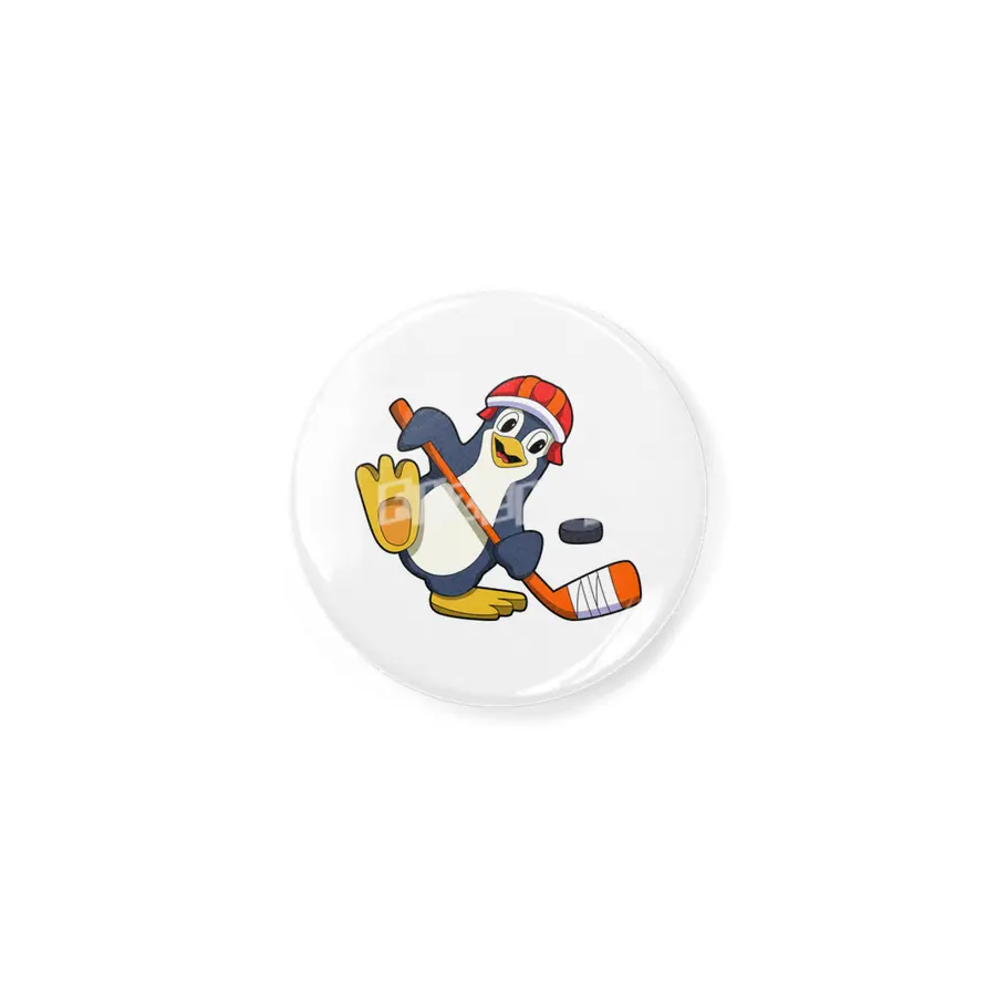 Penguin at Ice hockey with Ice hockey stick & Cap Açacak