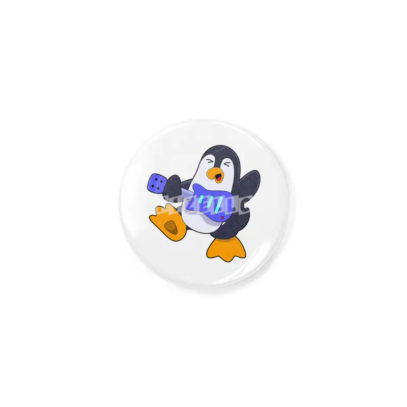 Penguin at Music with Guitar Açacak