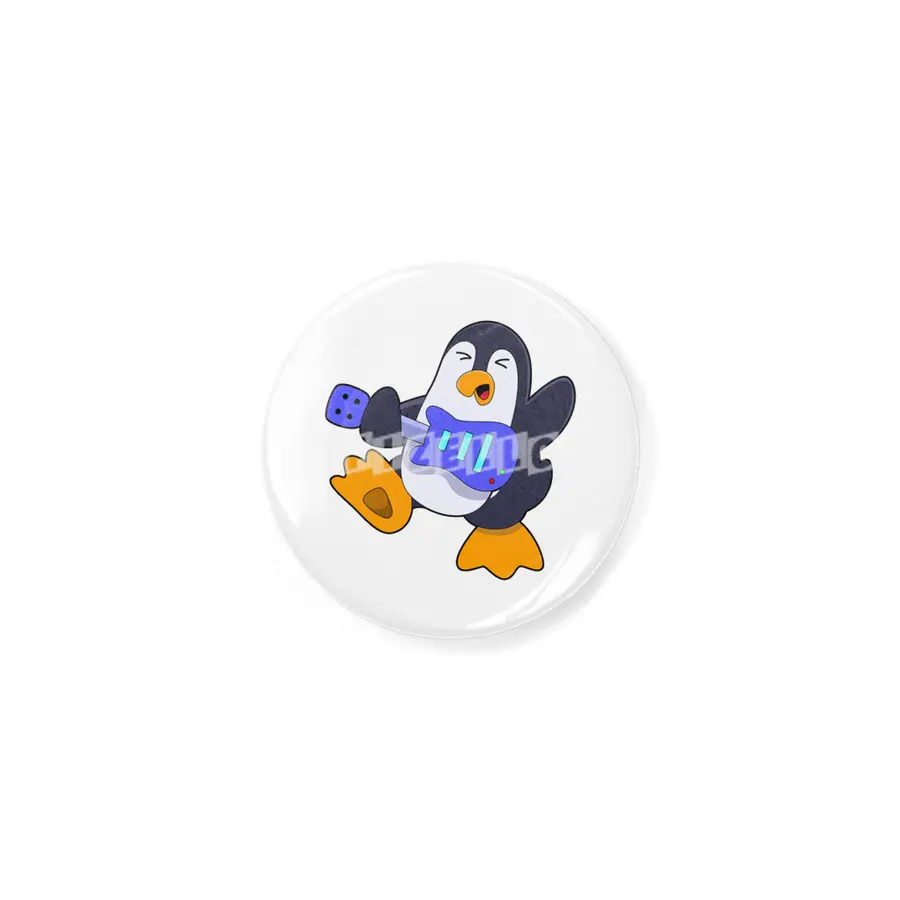 Penguin at Music with Guitar Açacak