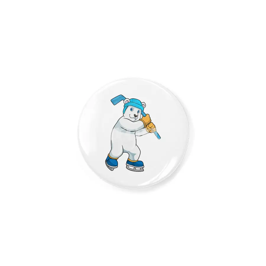 Polar bear at Ice hockey with Ice hockey stick Açacak