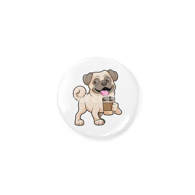 Pug with Coffee to go Açacak