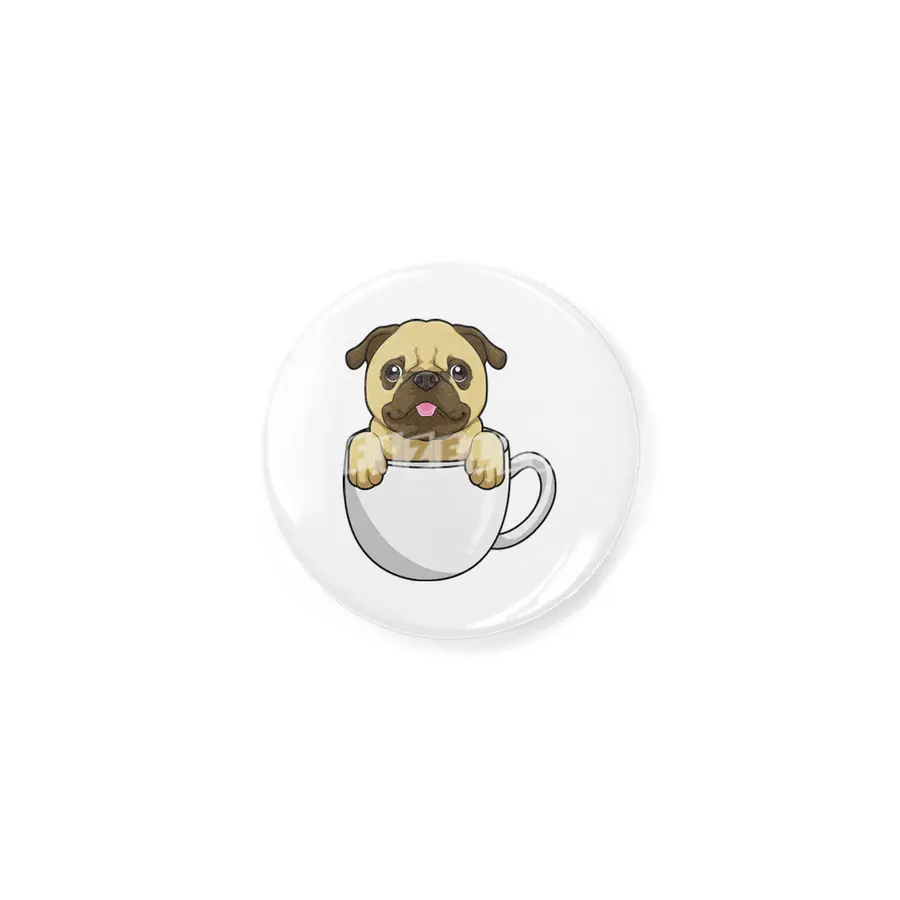 Pug with Cup of Coffee Açacak