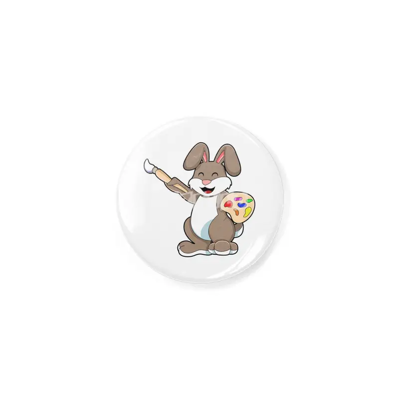 Rabbit as Painter with Brush & Paint Açacak