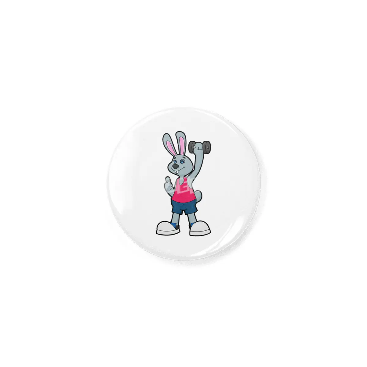 Rabbit at Fitness with Dumbbell Açacak