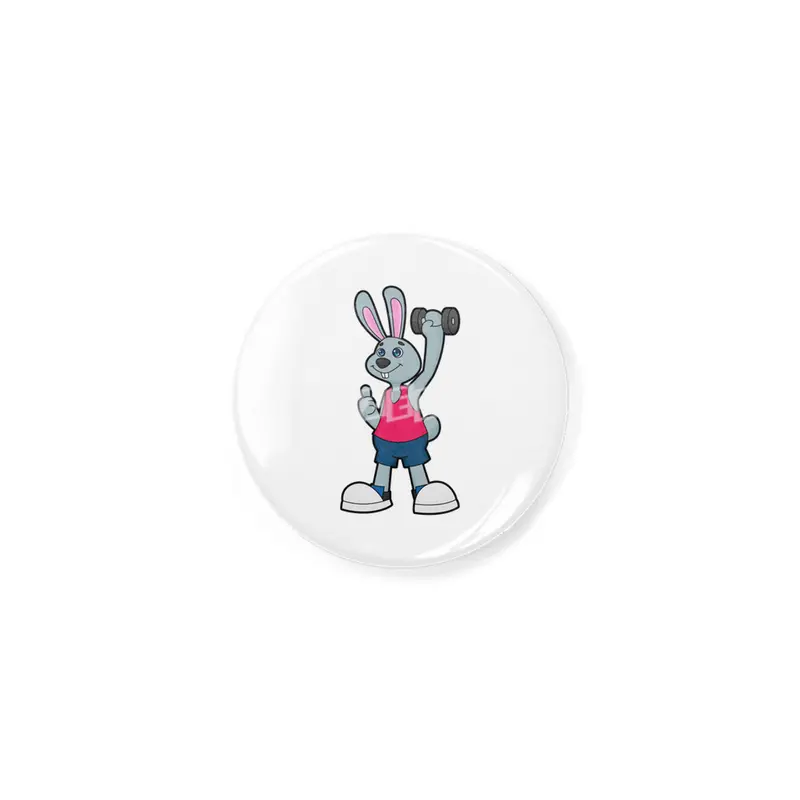 Rabbit at Fitness with Dumbbell Açacak