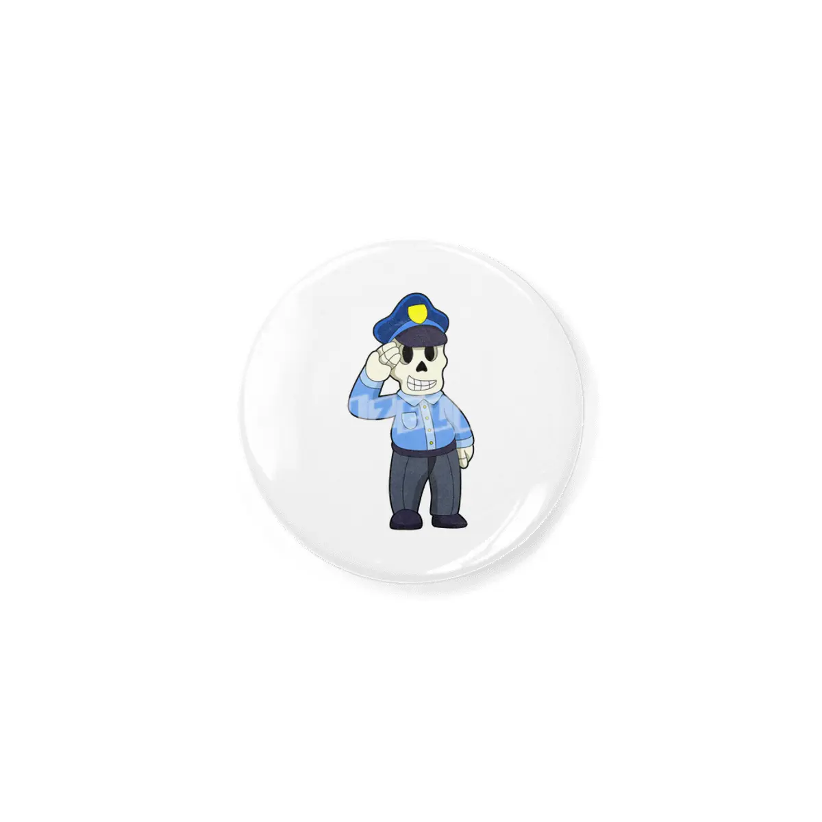 Skeleton as Police officer with Police hat Açacak