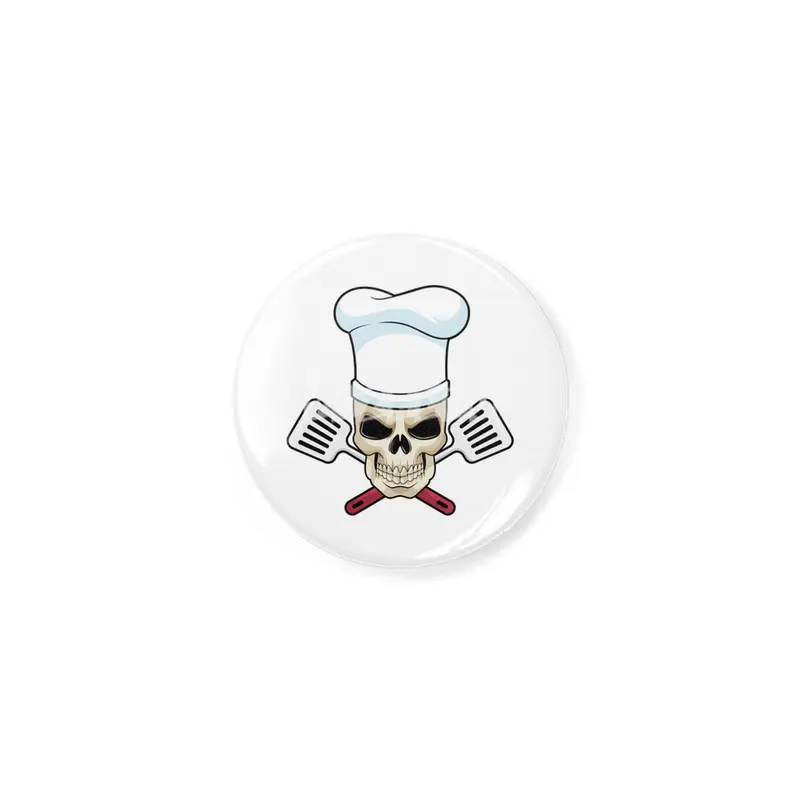 Skull as Cook with Cooking hat Açacak