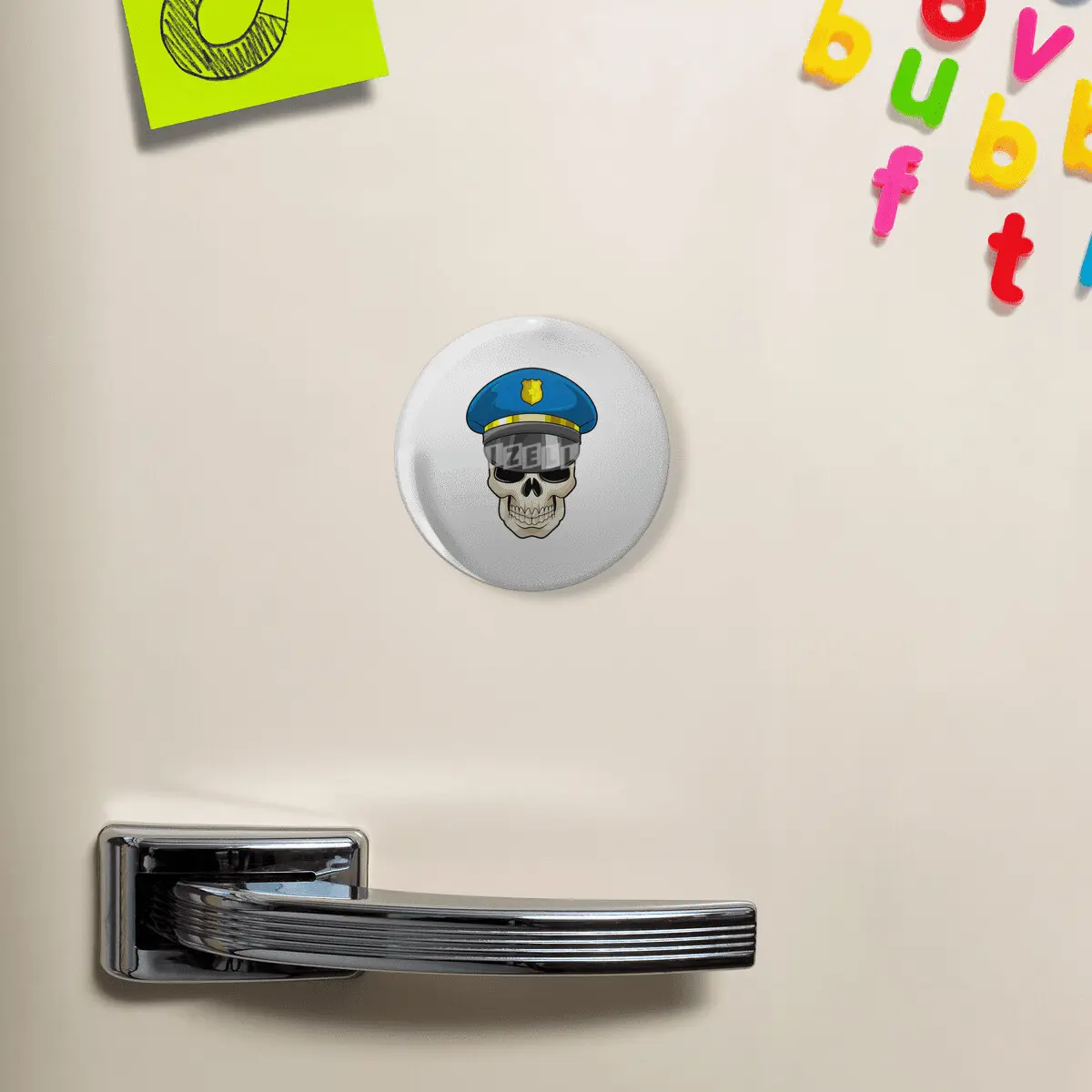 Skull as Police officer with Police hat Açacak