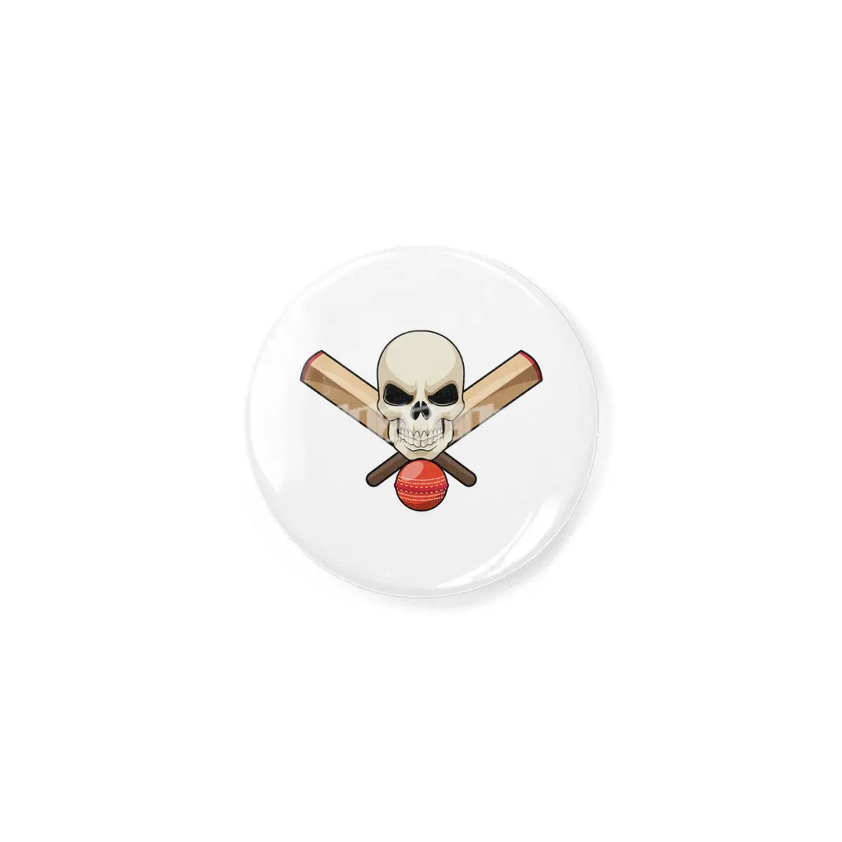 Skull at Cricket with Cricket bat Açacak