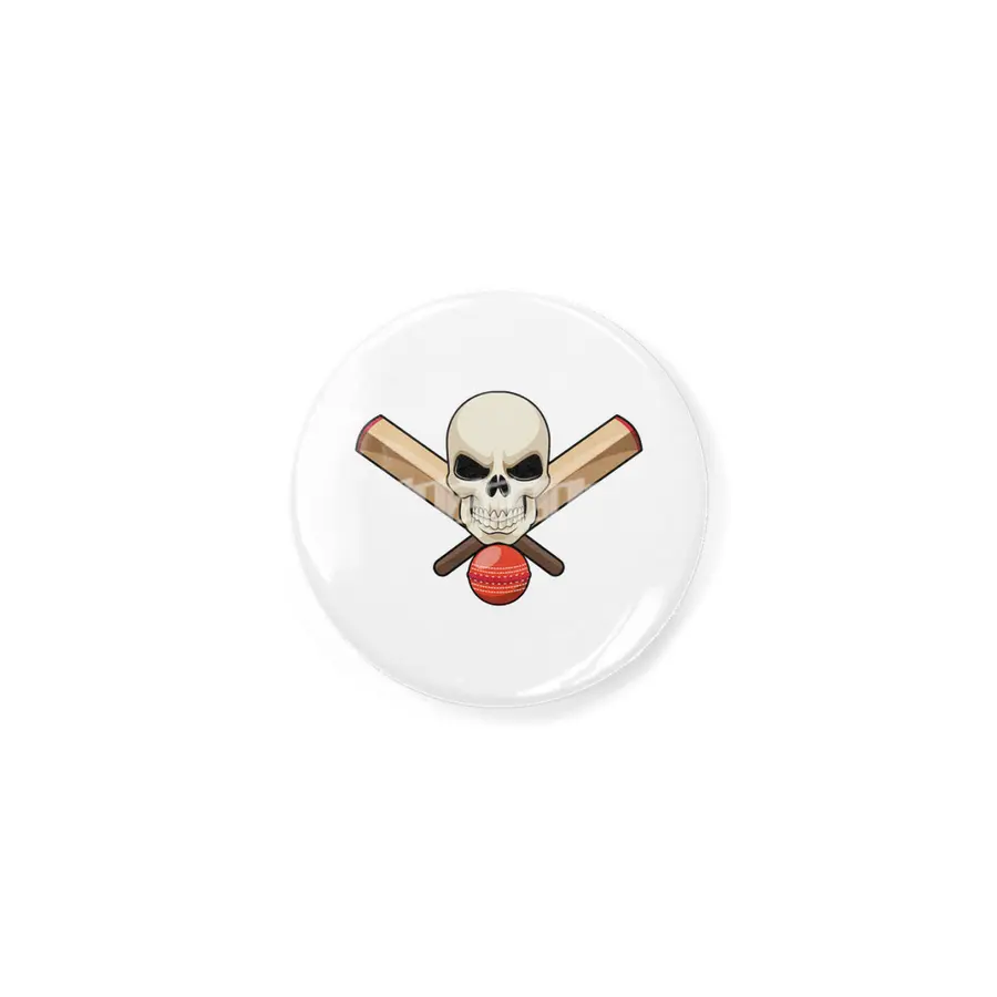 Skull at Cricket with Cricket bat Açacak