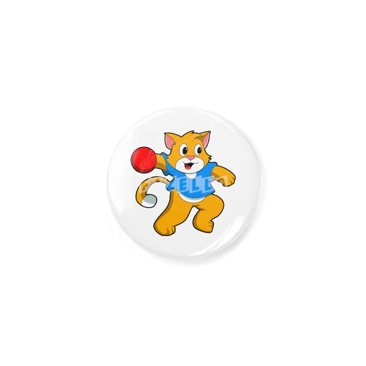 Cat as Handball player with handball Açacak