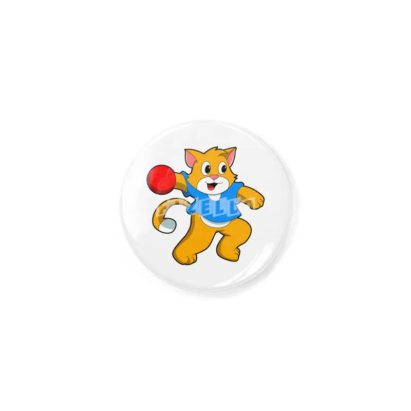 Cat as Handball player with handball Açacak