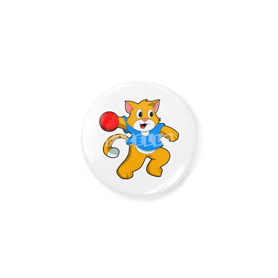 Cat as Handball player with handball Açacak