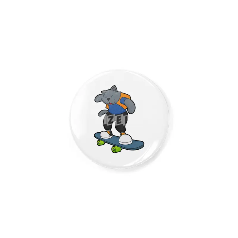 Cat as Skateboarder with Skateboard Açacak