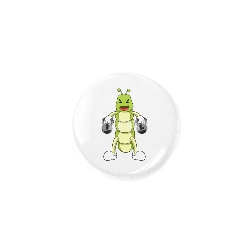 Caterpillar at Bodybuilding with Dumbbells Açacak